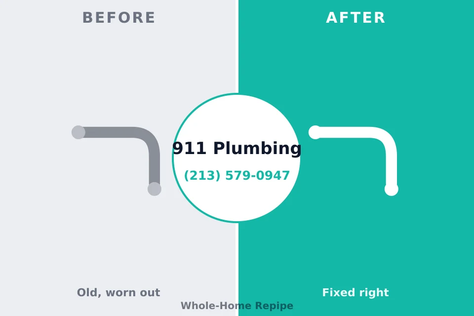 Before and after: plumbing company Spring Hope, NC
